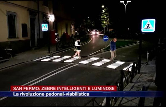 Strisce pedonali luminose